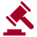 Judge's gavel icon