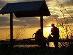 Florida Trail hikers along Lake Okeechobee, by Robert Coveny, FTA