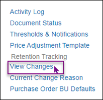 View Changes link