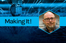 Gary DeBoer in front of "Making It" Texr