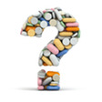 Pills in shape of question Mark