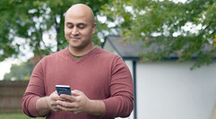 man on smartphone