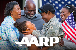 family hugging with military member