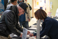 veteran being helped at VA 