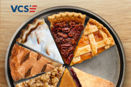 Various slices of pie.