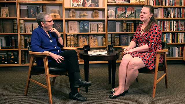 Nancy Pearl and author Juliet Grames