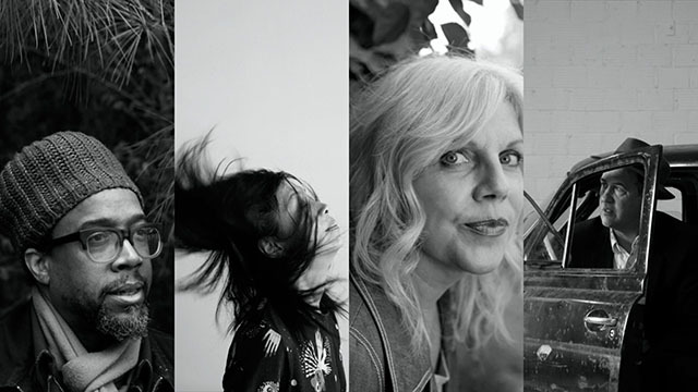 Portraits of 90s musicians